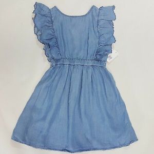Gap girls chambray ruffle dress
